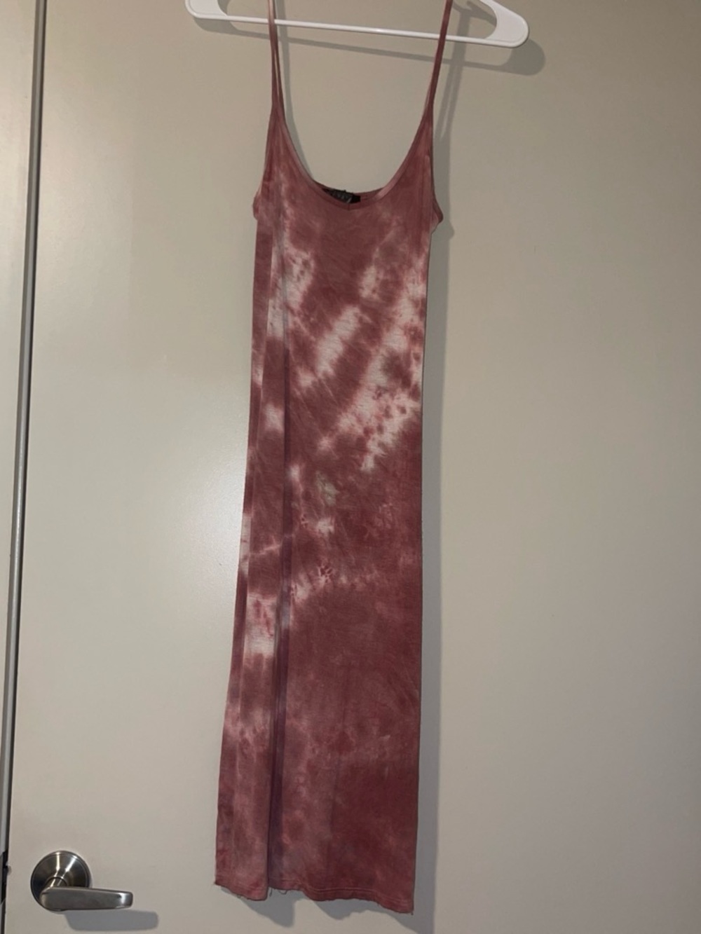 Tie-Dye Slip Dress in Dusty Rose